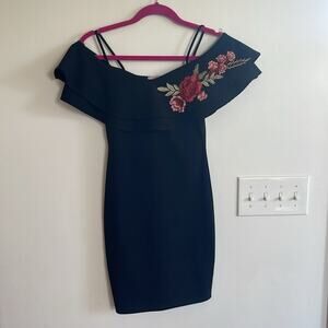 Adorable papaya embroidered dress